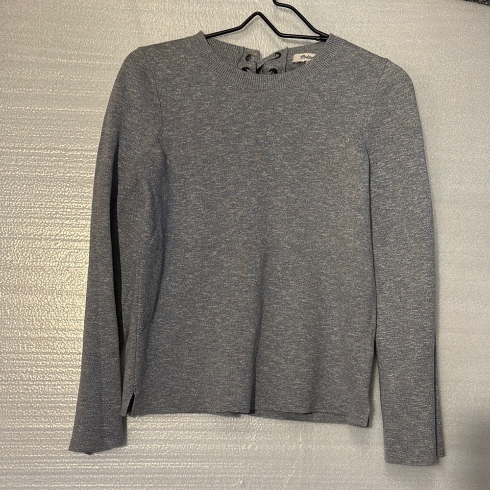 Madewell Laced-Back Pullover Sweater. XS - Picture 1 of 7